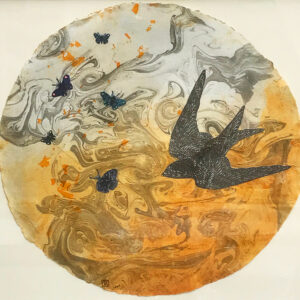 Swallow and Butterflies in Flames