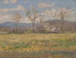 Fields With Blossoming Tree By Harry Orlyk