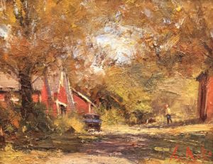 Autumn Farm By George Van Hook