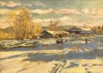Salem Barn in Winter By Harry Orlyk
