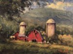 Summer Barns By George Van Hook
